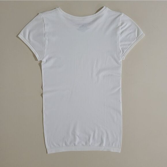 New York & Company Women's White Crewneck Pullover Short Sleeve Top - Picture 13 of 14